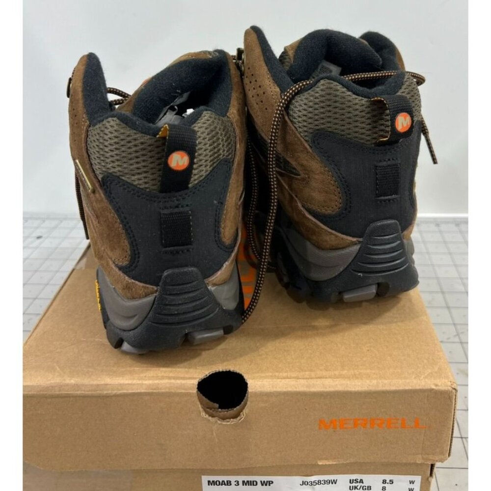 Merrell Moab 3 Mid Waterproof Hiking Boots Men's Sz. 8.5 Wide (EE) New - Picture 5 of 8